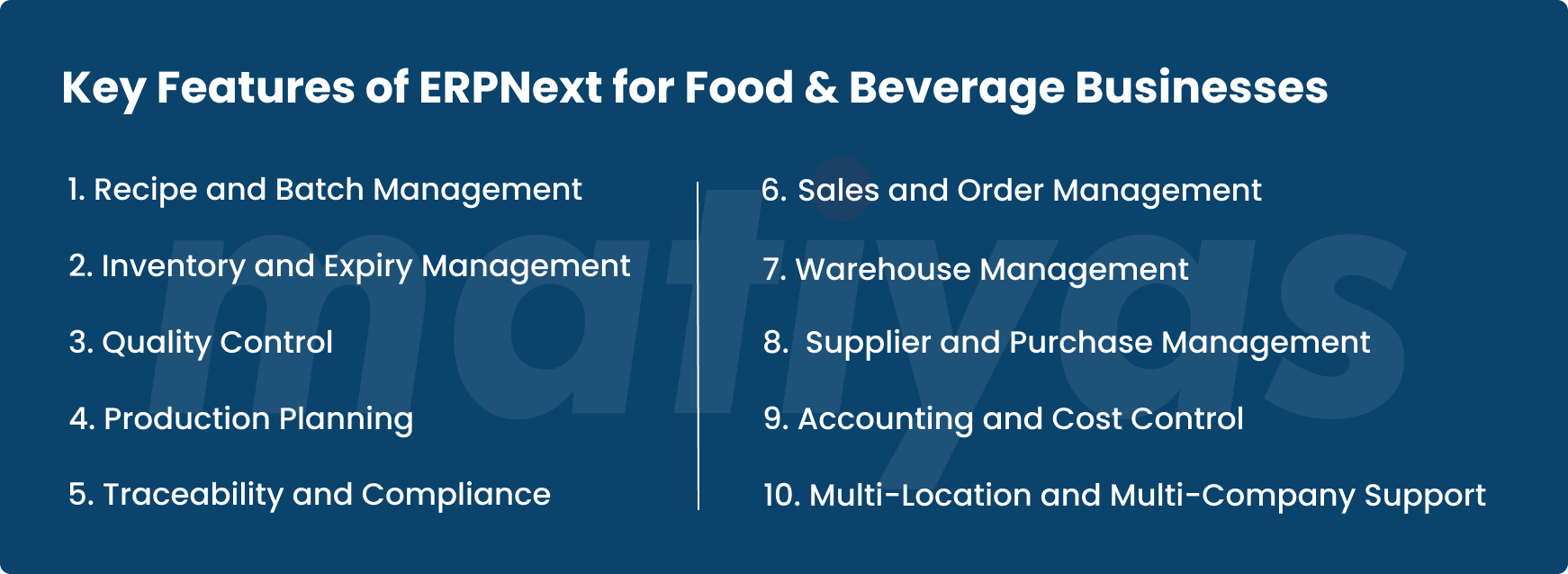 Key Features of ERPNext for Food & Beverage Businesses