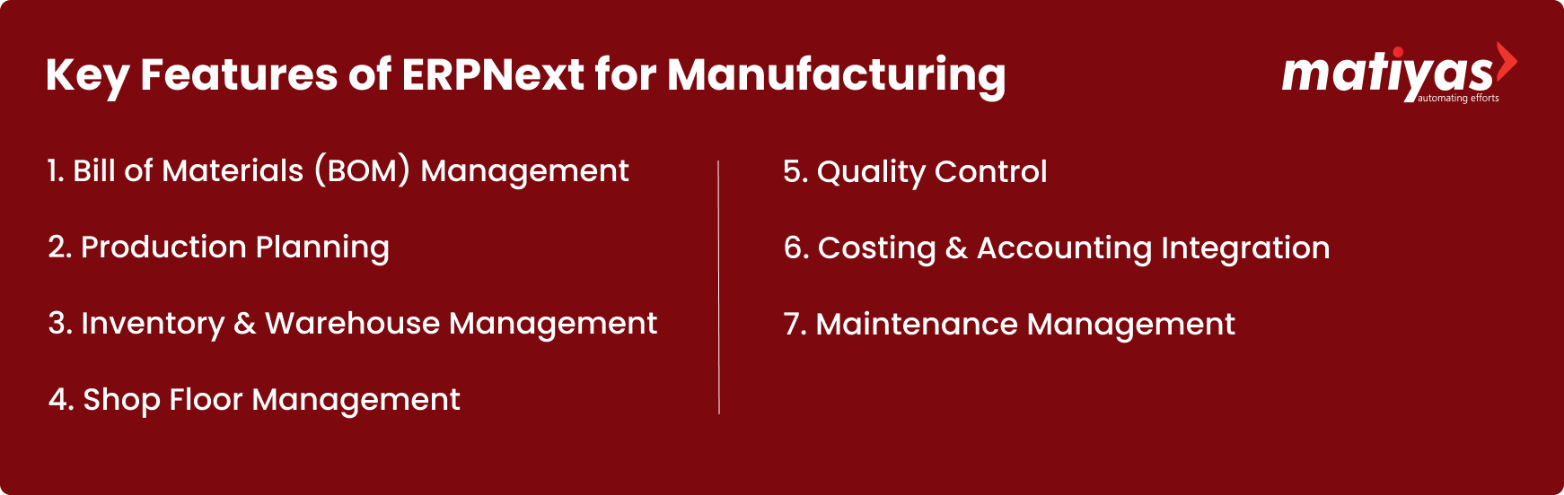 ERPNext for Manufacturing