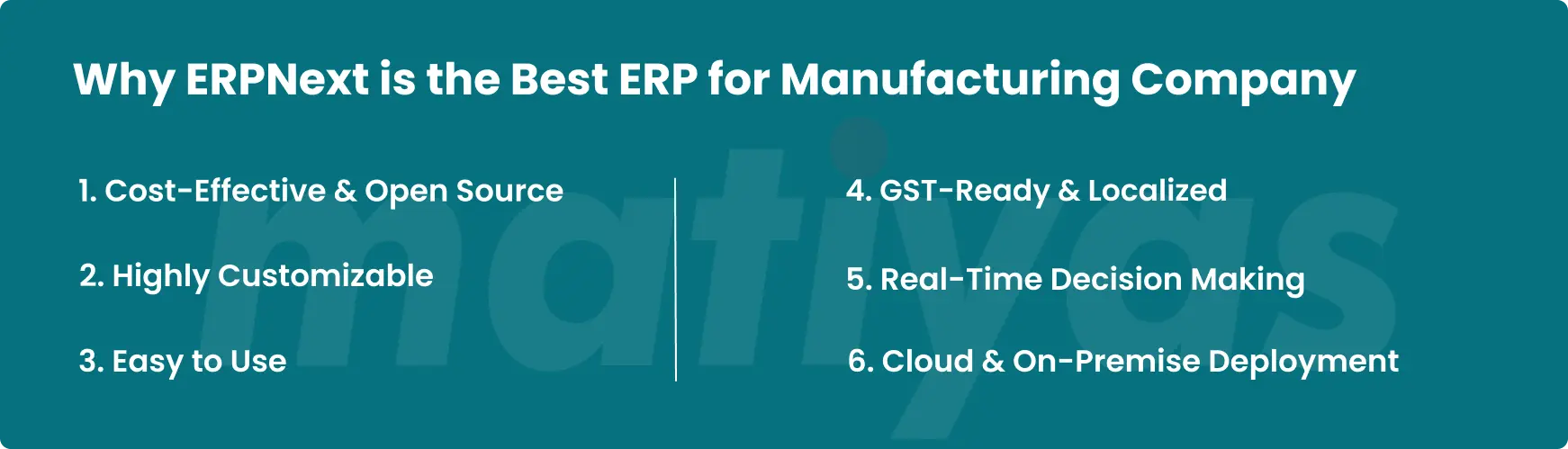 Top 5 ERP systems for manufacturing in India | ERPNext Experts