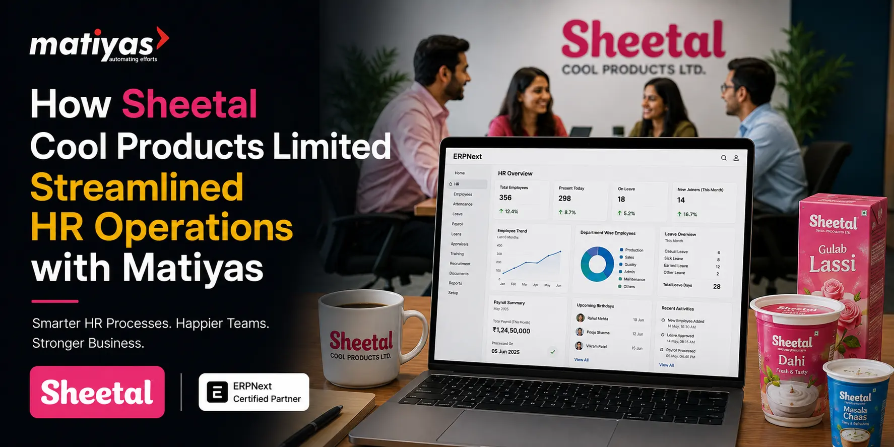 Sheetal Cool Products Limited ERPNext HR and payroll management solution by Matiyas